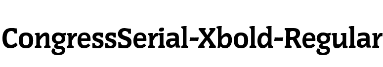 CongressSerial-Xbold-Regular font preview
