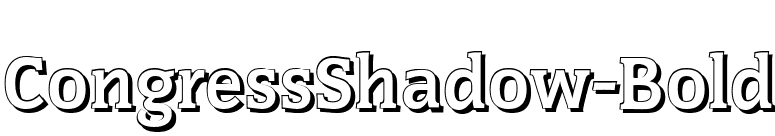 CongressShadow-Bold font preview