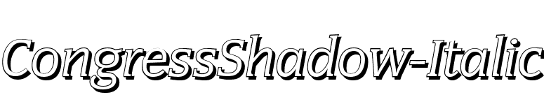 CongressShadow-Italic font preview