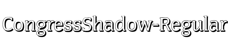 CongressShadow-Regular font preview