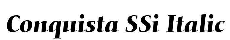 Conquista SSi Italic font preview