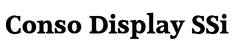 Conso Display SSi font preview