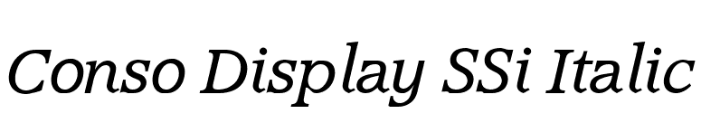 Conso Display SSi Italic font preview