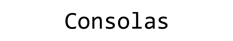 Consolas font preview