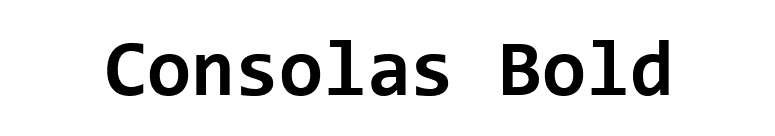 Consolas Bold font preview