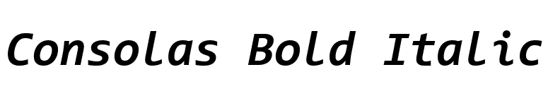 Consolas Bold Italic font preview