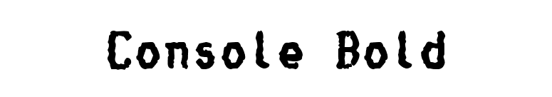 Console Bold font preview