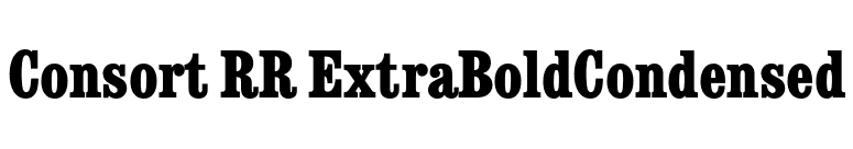 Consort RR ExtraBoldCondensed font preview