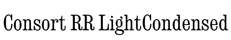 Consort RR LightCondensed font preview