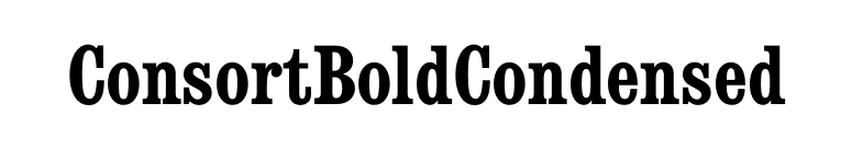 ConsortBoldCondensed font preview