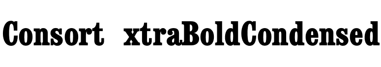 ConsortExtraBoldCondensed font preview