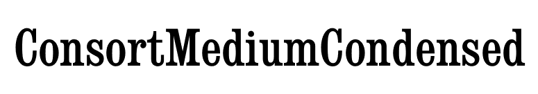 ConsortMediumCondensed font preview