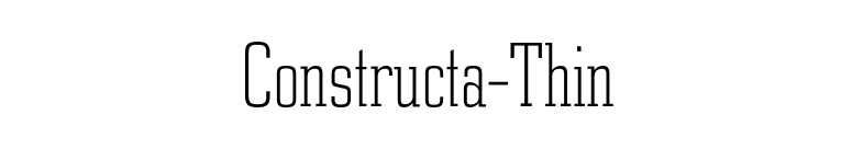 Constructa-Thin font preview