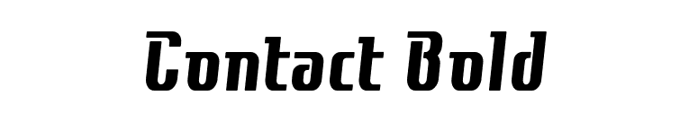 Contact Bold font preview