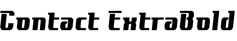 Contact ExtraBold font preview