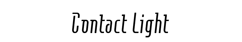 Contact Light font preview
