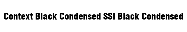 Context Black Condensed SSi Black Condensed font preview