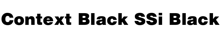 Context Black SSi Black font preview