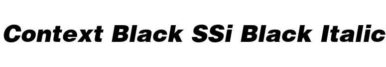 Context Black SSi Black Italic font preview