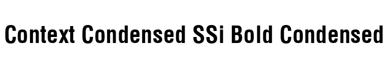 Context Condensed SSi Bold Condensed font preview
