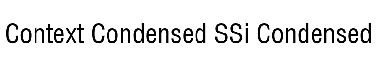 Context Condensed SSi Condensed font preview
