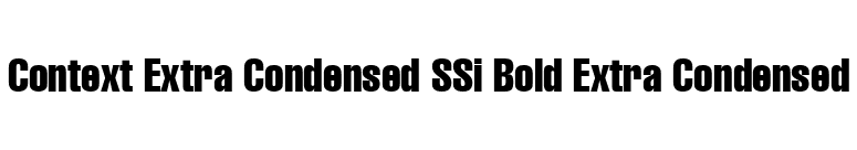 Context Extra Condensed SSi Bold Extra Condensed font preview