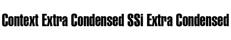 Context Extra Condensed SSi Extra Condensed font preview