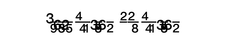Context Fractions SSi Fractions font preview