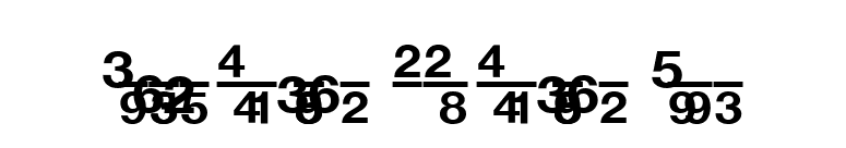 Context Fractions SSi Fractions Bold font preview