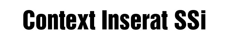 Context Inserat SSi font preview
