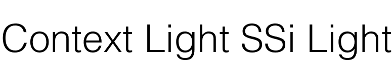 Context Light SSi Light font preview