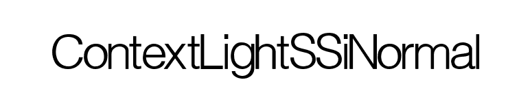 Context Light SSi Normal font preview