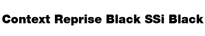 Context Reprise Black SSi Black font preview