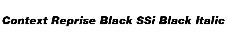 Context Reprise Black SSi Black Italic font preview