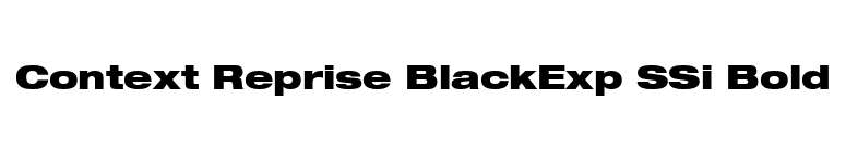 Context Reprise BlackExp SSi Bold font preview