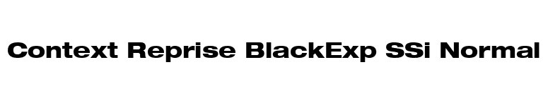 Context Reprise BlackExp SSi Normal font preview