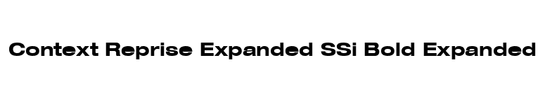 Context Reprise Expanded SSi Bold Expanded font preview