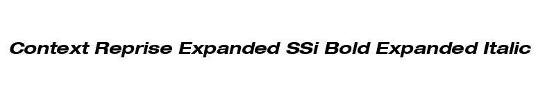 Context Reprise Expanded SSi Bold Expanded Italic font preview