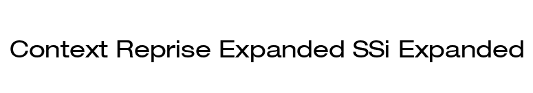 Context Reprise Expanded SSi Expanded font preview