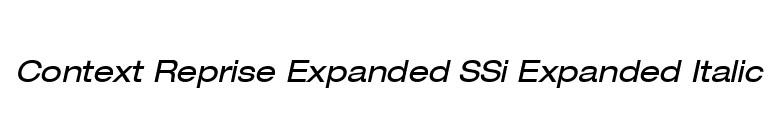 Context Reprise Expanded SSi Expanded Italic font preview