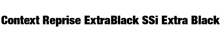 Context Reprise ExtraBlack SSi Extra Black font preview