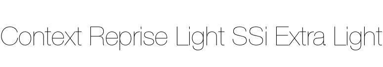 Context Reprise Light SSi Extra Light font preview