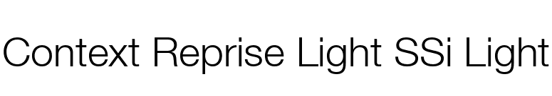 Context Reprise Light SSi Light font preview