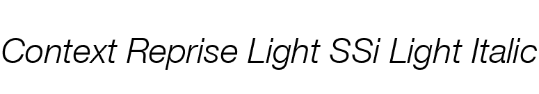 Context Reprise Light SSi Light Italic font preview
