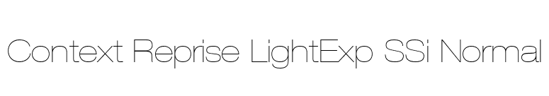 Context Reprise LightExp SSi Normal font preview