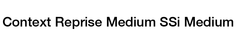 Context Reprise Medium SSi Medium font preview