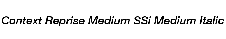 Context Reprise Medium SSi Medium Italic font preview