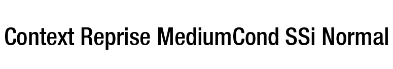 Context Reprise MediumCond SSi Normal font preview