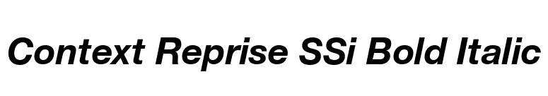 Context Reprise SSi Bold Italic font preview