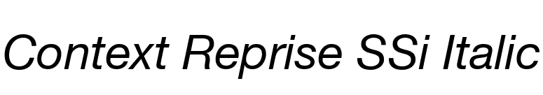 Context Reprise SSi Italic font preview